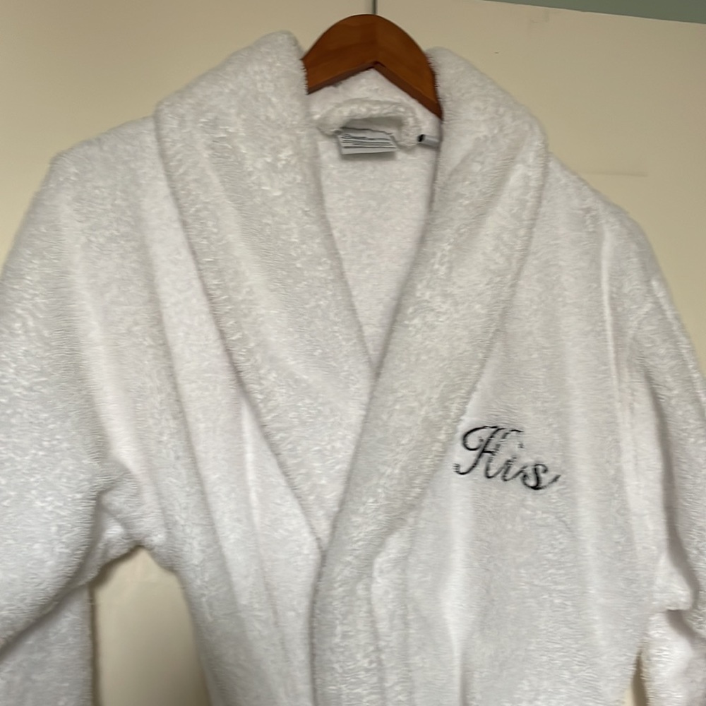 COPY - Spa like white terry robe.